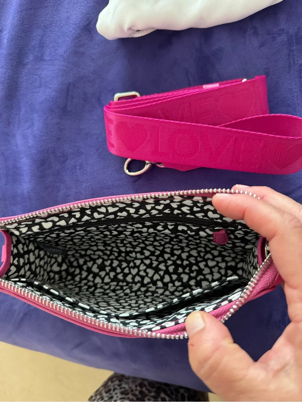 Brighton Deeply In Love Medium Pouch in Bubble Gum Pink. STYLE E5533B